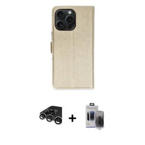 ieg™ iPhone 15 Pro Max Kılıf Siluet Işık Serisi - Siyah Vanessa Magic Hayalet Cam + Raze Metal Kamera Lens - GS