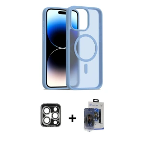 ieg™ iPhone 15 Pro Max Kılıf Siluet Minimal Prime - Siyah Vanessa Magic Cam + PVD Metal Kamera Lens - GS
