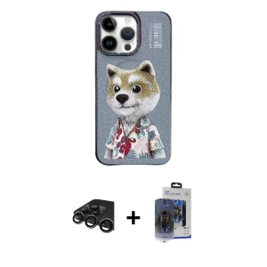 ieg™ iPhone 15 Pro Max Kılıf Siluet Modern Özel Seri - Siyah Vanessa Magic Cam + Raze Metal Kamera Lens - TMGI