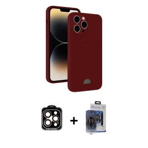 ieg™ iPhone 15 Pro Max Kılıf Vadi Çizgi Prime - Siyah Vanessa Magic Cam + PVD Metal Kamera Lens - TU