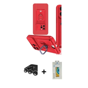 ieg™ iPhone 15 Pro Max Kılıf Vadi Form Prime - Siyah Polymer Nano Ekran Koruyucu + Raze Metal Kamera Lens - GS