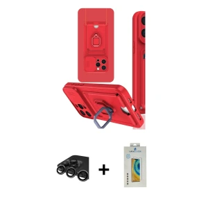 ieg™ iPhone 15 Pro Max Kılıf Vadi Form Prime - Siyah Polymer Nano Ekran Koruyucu + Raze Metal Kamera Lens - TMGI
