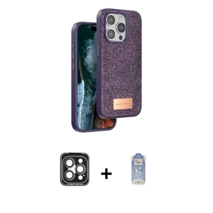 ieg™ iPhone 15 Pro Max Kılıf Vadi Klasik Serisi - Siyah Joko Magic 5D Cam + PVD Metal Kamera Lens - GI