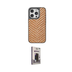 ieg™ iPhone 15 Pro Max Kılıf Vadi Özel Seri - Siyah Bilvis Hayalet Cam Ekran Koruyucu