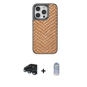 ieg™ iPhone 15 Pro Max Kılıf Vadi Özel Seri - Siyah Joko Magic 5D Cam + Raze Metal Kamera Lens - LT