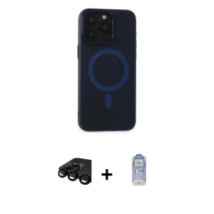 ieg™ iPhone 15 Pro Max Kılıf Yadigar Işık - Siyah Joko Magic 5D Cam + Raze Metal Kamera Lens - SH