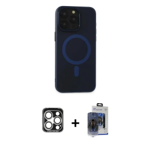 ieg™ iPhone 15 Pro Max Kılıf Yadigar Işık - Siyah Vanessa Magic Cam + PVD Metal Kamera Lens - GS