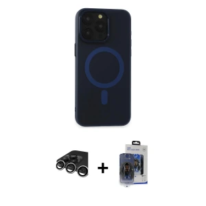 ieg™ iPhone 15 Pro Max Kılıf Yadigar Işık - Siyah Vanessa Magic Cam + Raze Metal Kamera Lens - GS