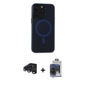 ieg™ iPhone 15 Pro Max Kılıf Yadigar Işık - Siyah Vanessa Magic Cam + Raze Metal Kamera Lens - LT