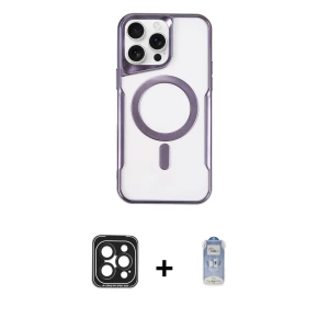 ieg™ iPhone 15 Pro Max Kılıf Yadigar Klasik Özel Seri - Siyah Joko Magic 5D Cam + PVD Metal Kamera Lens - SH