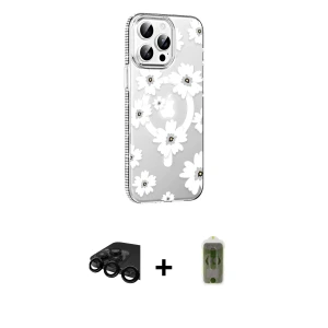 ieg™ iPhone 15 Pro Max Kılıf Yörünge Işık Prime - Siyah Joko Magic 5D Hayalet Cam + Raze Metal Kamera Lens - SH