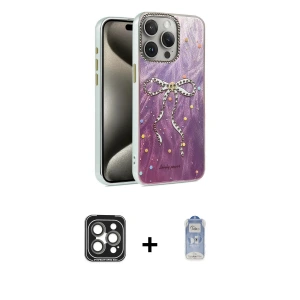 ieg™ iPhone 15 Pro Max Kılıf Zirve Modern Prime - Siyah Joko Magic 5D Cam + PVD Metal Kamera Lens - GI