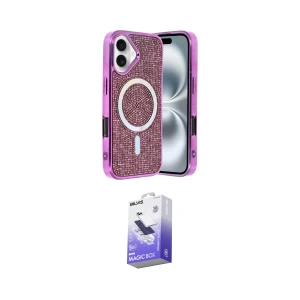 ieg™ iPhone 16 Kılıf Eksen Çizgi - Siyah Bilvis 5in1 5D Magic Hayalet Cam Ekran Koruyucu