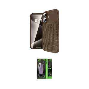 ieg™ iPhone 16 Kılıf Eksen Form Prime - Şeffaf 360 Full Body Arka Koruyucu