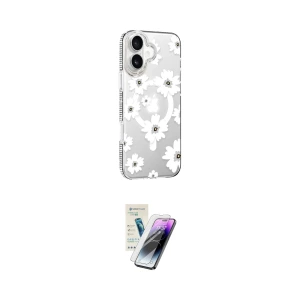 ieg™ iPhone 16 Kılıf Yörünge Işık Prime - Şeffaf Pasifik Cam Ekran Koruyucu
