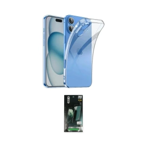 ieg™ iPhone 16 Kılıf Zirve Doku - Siyah 360 Mat Full Body Arka Koruyucu