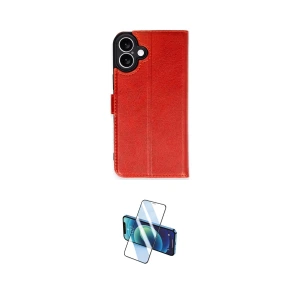 ieg™ iPhone 16 Plus Kılıf Siluet Işık Serisi - Siyah 3D Antistatik Cam Ekran Koruyucu