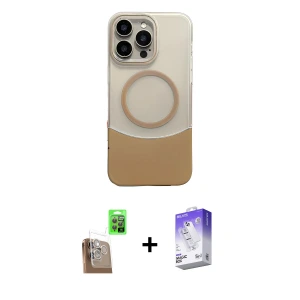 ieg™ iPhone 16 Pro Kılıf Kozmos Form Özel Seri - Siyah Bilvis 5in1 3D Magic Cam Ekran Koruyucu + Raze Metal Kamera Lens - CLTM