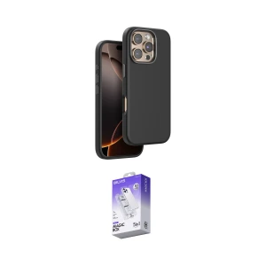 ieg™ iPhone 16 Pro Kılıf Kutup Modern - Siyah Bilvis 5in1 3D Magic Cam Ekran Koruyucu