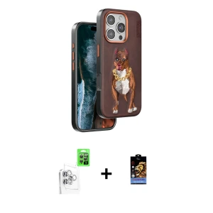 ieg™ iPhone 16 Pro Kılıf Nova Form Koleksiyonu - Siyah Buffer Hayalet Cam Ekran Koruyucu + Raze Metal Kamera Lens - BZ