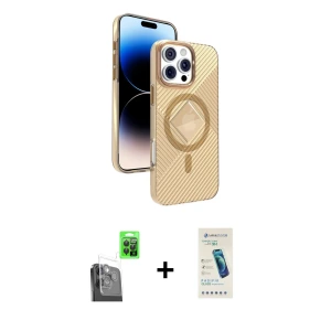 ieg™ iPhone 16 Pro Kılıf Nova Modern Prime - Şeffaf Pasifik Cam Ekran Koruyucu + Raze Metal Kamera Lens - SH