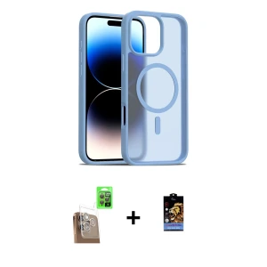 ieg™ iPhone 16 Pro Kılıf Siluet Minimal Prime - Siyah Buffer Hayalet Cam Ekran Koruyucu + Raze Metal Kamera Lens - CLTM