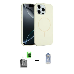 ieg™ iPhone 16 Pro Kılıf Yankı Form Serisi - Siyah Joko Magic 5D Cam + Raze Metal Kamera Lens - SH