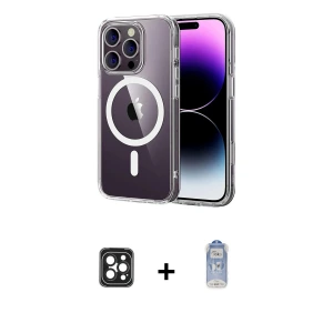 ieg™ iPhone 16 Pro Max Kılıf Ahenk Minimal Serisi - Siyah Joko Magic 5D Cam + PVD Metal Kamera Lens - SH