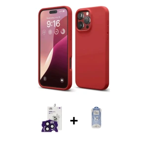 ieg™ iPhone 16 Pro Max Kılıf Ahenk Serisi - Siyah Joko Magic 5D Cam + Bilvis Titan Kamera Lens - SH