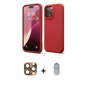 ieg™ iPhone 16 Pro Max Kılıf Ahenk Serisi - Siyah Joko Magic 5D Cam + Pers Alüminyum Kamera Lens - CLTM