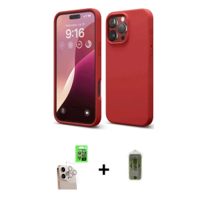 ieg™ iPhone 16 Pro Max Kılıf Ahenk Serisi - Siyah Joko Magic 5D Hayalet Cam + Raze Metal Kamera Lens - NLGY