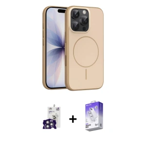 ieg™ iPhone 16 Pro Max Kılıf Atlas Asil Prime - Siyah Bilvis 5in1 3D Magic Cam Ekran Koruyucu + Bilvis Titan Kamera Lens - TMGI