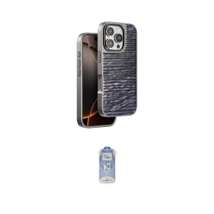 ieg™ iPhone 16 Pro Max Kılıf Atlas Minimal Özel Seri - Siyah Joko Magic 5D Cam