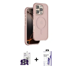 ieg™ iPhone 16 Pro Max Kılıf Çekirdek Minimal Prime - Siyah Bilvis 3X AR HD Cam Ekran Koruyucu + Bilvis Titan Kamera Lens - GS