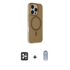 ieg™ iPhone 16 Pro Max Kılıf Çekirdek Modern Prime - Siyah Joko Magic 5D Cam + PVD Metal Kamera Lens - SH