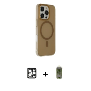 ieg™ iPhone 16 Pro Max Kılıf Çekirdek Modern Prime - Siyah Joko Magic 5D Hayalet Cam + PVD Metal Kamera Lens - GS