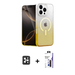 ieg™ iPhone 16 Pro Max Kılıf Eksen Minimal Özel Seri - Siyah Bilvis 3X AR Hayalet Cam Ekran Koruyucu + PVD Metal Kamera Lens - SH