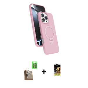 ieg™ iPhone 16 Pro Max Kılıf İz Işık Koleksiyonu - Siyah Buffer Cam Ekran Koruyucu + Raze Metal Kamera Lens - CLTM