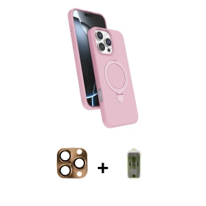 ieg™ iPhone 16 Pro Max Kılıf İz Işık Koleksiyonu - Siyah Joko Magic 5D Hayalet Cam + Pers Alüminyum Kamera Lens - CLTM