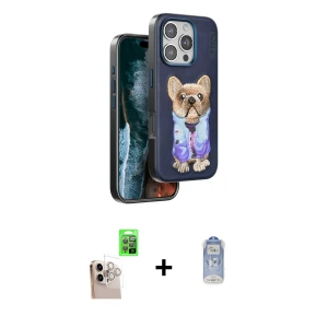 ieg™ iPhone 16 Pro Max Kılıf İz Minimal Koleksiyonu - Siyah Joko Magic 5D Cam + Raze Metal Kamera Lens - NLGY