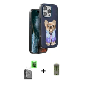 ieg™ iPhone 16 Pro Max Kılıf İz Minimal Koleksiyonu - Siyah Joko Magic 5D Hayalet Cam + Raze Metal Kamera Lens - SH