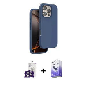 ieg™ iPhone 16 Pro Max Kılıf Kıvılcım Çizgi Serisi - Siyah Bilvis 5in1 5D Magic Hayalet Cam Ekran Koruyucu + Bilvis Titan Kamera Lens - SH