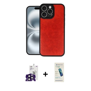 ieg™ iPhone 16 Pro Max Kılıf Kıvılcım Işık Serisi - Şeffaf Pasifik Cam Ekran Koruyucu + Bilvis Titan Kamera Lens - SH