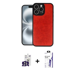 ieg™ iPhone 16 Pro Max Kılıf Kıvılcım Işık Serisi - Siyah Bilvis 3X AR HD Cam Ekran Koruyucu + Bilvis Titan Kamera Lens - TMGI