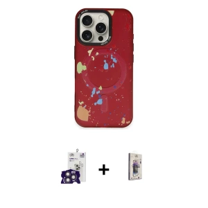 ieg™ iPhone 16 Pro Max Kılıf Kozmos Doku - Siyah Bilvis 3D Cam Ekran Koruyucu + Bilvis Titan Kamera Lens - TMGI