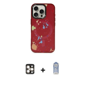 ieg™ iPhone 16 Pro Max Kılıf Kozmos Doku - Siyah Joko Magic 5D Cam + PVD Metal Kamera Lens - GD