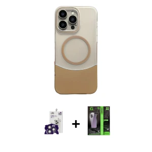 ieg™ iPhone 16 Pro Max Kılıf Kozmos Form Özel Seri - Şeffaf 360 Full Body Arka Koruyucu + Bilvis Titan Kamera Lens - TMGI