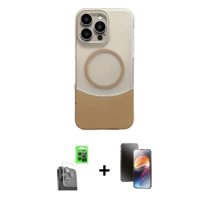 ieg™ iPhone 16 Pro Max Kılıf Kozmos Form Özel Seri - Siyah 3D Antistatik Mat Seramik Nano Ekran Koruyucu + Raze Metal Kamera Lens - SH