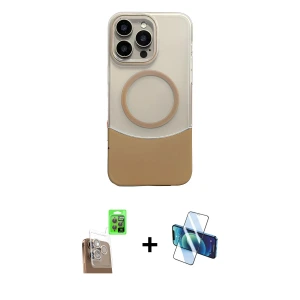 ieg™ iPhone 16 Pro Max Kılıf Kozmos Form Özel Seri - Siyah 3D Antistatik Seramik Nano Ekran Koruyucu + Raze Metal Kamera Lens - CLTM