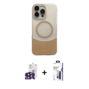 ieg™ iPhone 16 Pro Max Kılıf Kozmos Form Özel Seri - Siyah Bilvis 3X AR Hayalet Cam Ekran Koruyucu + Bilvis Titan Kamera Lens - SH